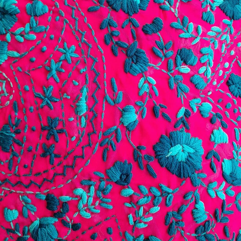 Broderi pink pudebetrk