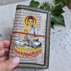Fldefarvet buddha hndlavet bog S