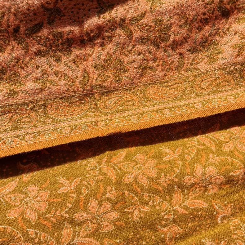 Meditations tppe vissengrn / lys orange/carry