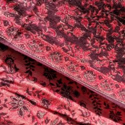 Meditations t�ppe varm brun og r�d/koral