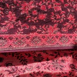 Meditations t�ppe varm brun og r�d/koral