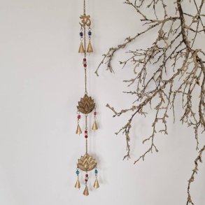 Langt ophng med ohm, lotus og klokker