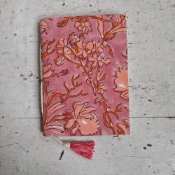 Bloktrykt bog rd fersken