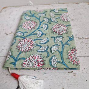 Bloktrykt bog lysgrn