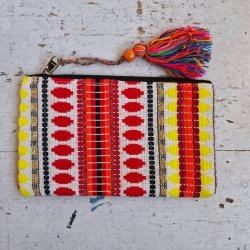 Vvet bomulds pung orange/rd/gul