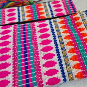 Vvet bomulds pung pink/orange