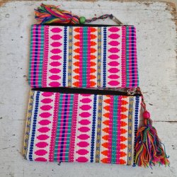 Vvet bomulds pung pink/orange