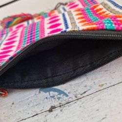 Vvet bomulds pung pink/orange