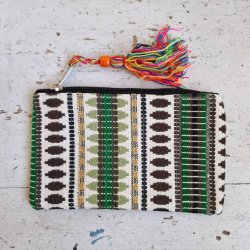 Vvet bomulds pung grn/sort