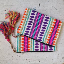 Vvet bomulds pung lilla/turkis/orange