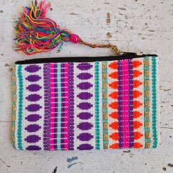 Vvet bomulds pung lilla/turkis/orange