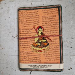 Lys orange buddha hndlavet bog XL