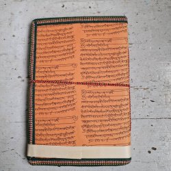 Lys orange buddha hndlavet bog XL