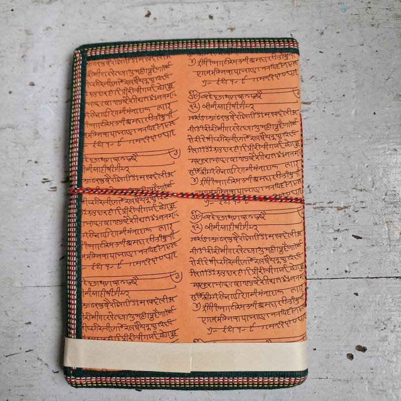 Lys orange buddha hndlavet bog XL