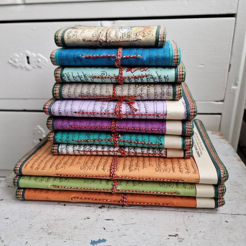 Lys orange buddha hndlavet bog XL