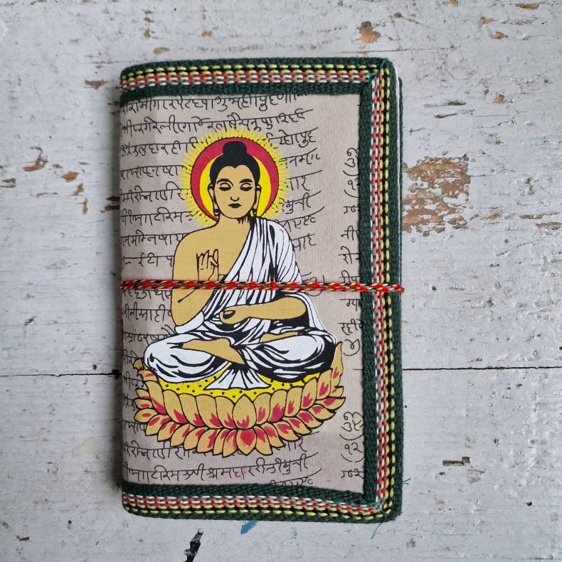 Fldefarvet buddha hndlavet bog S