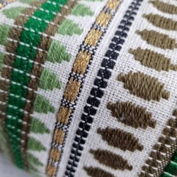 V�vet toilettaske gr�n, guld og sort
