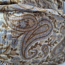 Projekttaske unika silke brun/ gylden sjalsmnster