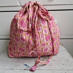 Projekttaske unika silke pink/rosa mnster