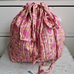 Projekttaske unika silke pink/rosa mnster
