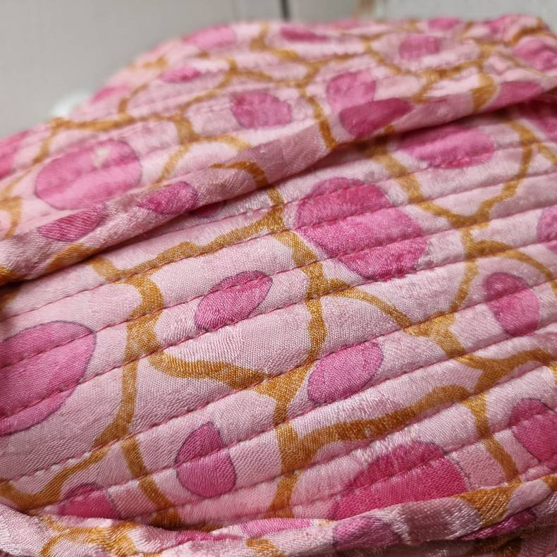 Projekttaske unika silke pink/rosa mnster