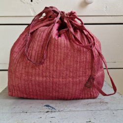 Projekttaske unika silke rd/pink