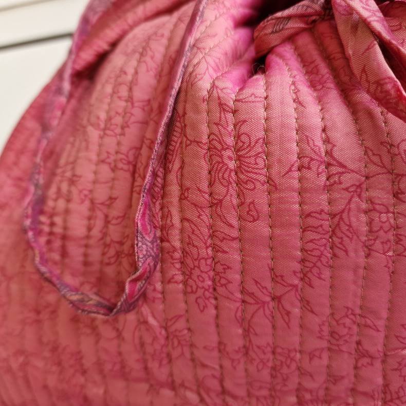 Projekttaske unika silke rd/pink