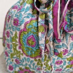 Projekttaske unika silke fine farvet og mnstret