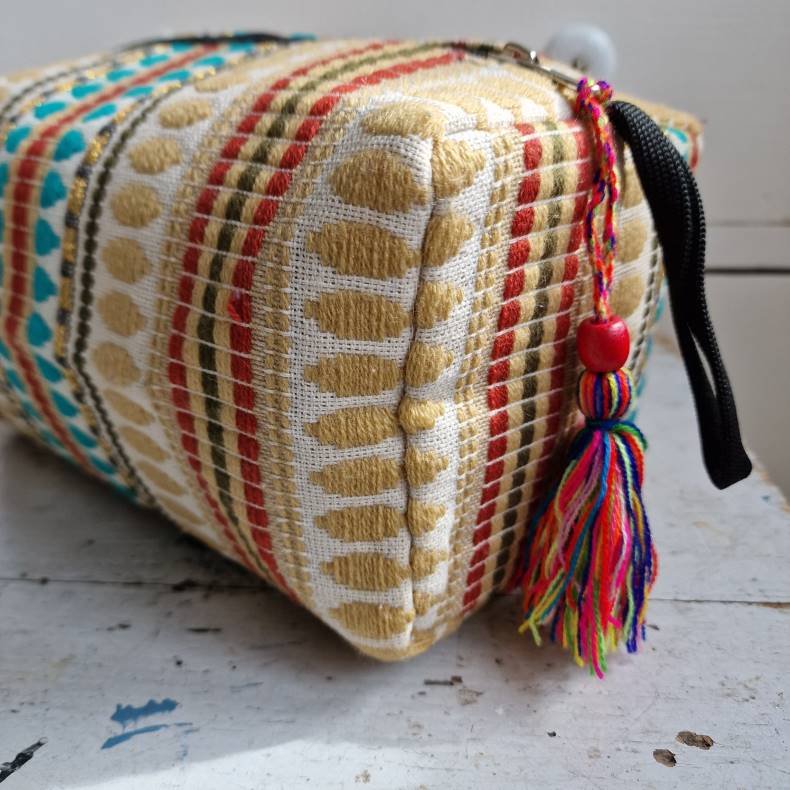 Vvet toilettaske gylden