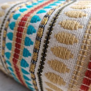 V�vet toilettaske gylden