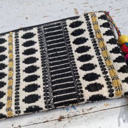 Vvet bomulds pung sort/hvid