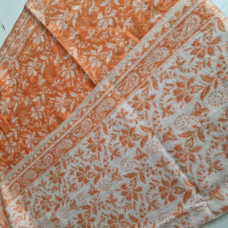 Meditationstppe Orange/flde