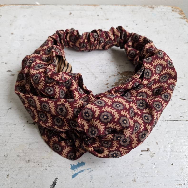 Hrbnd unika bordeaux vintage silke