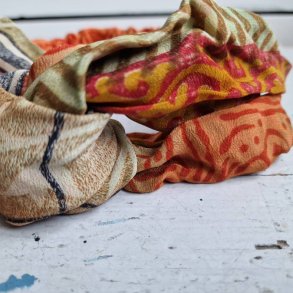 Hrbnd unika orange vintage silke