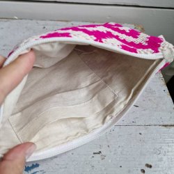 Gul neon siksak clutch