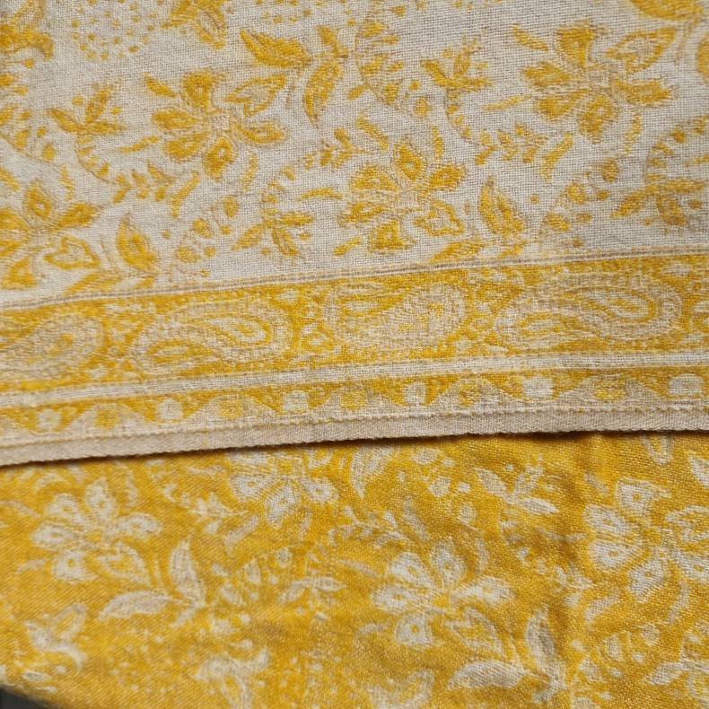 Meditationstppe gul/flde