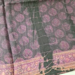 Stort Silke trklde lilla/sort 94x221