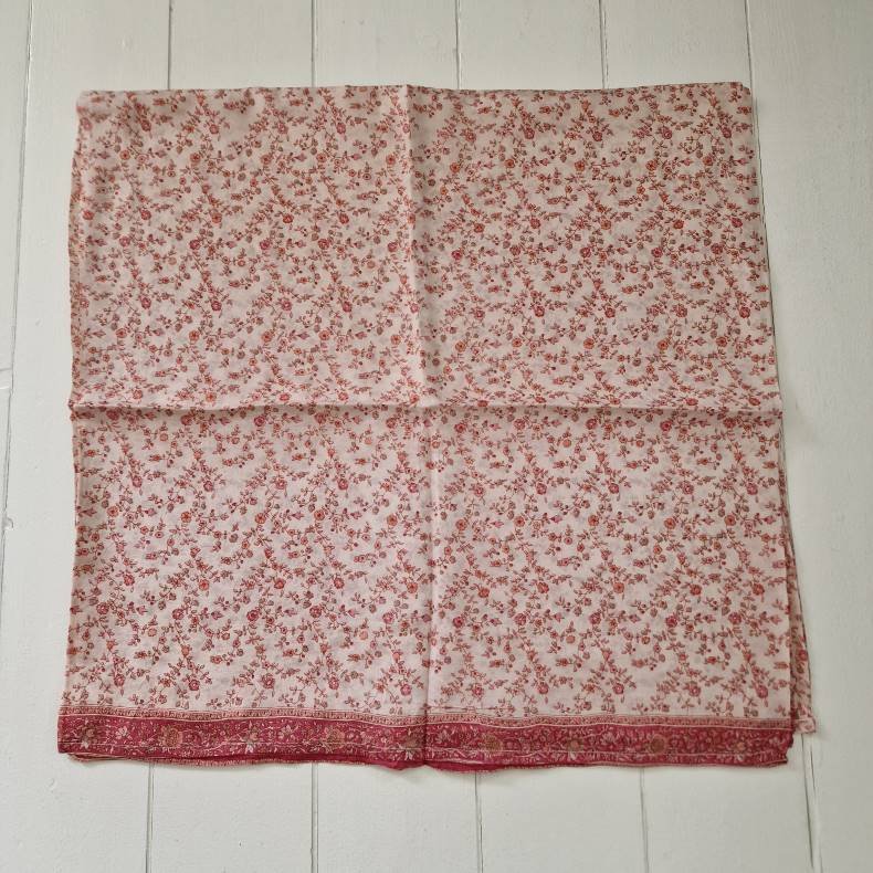 Stort silke trklde rosa 101x208