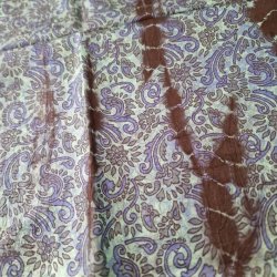 Stort silke trklde turkis/blt/sort 92x225