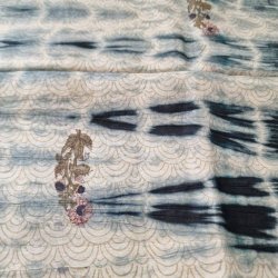 Stort sillke trklde beige/gr/sort 95x209