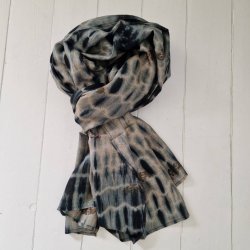 Stort sillke trklde beige/gr/sort 95x209