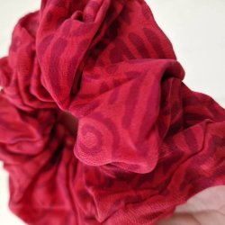 Scrunchie rd/pink Vintage silke Medium