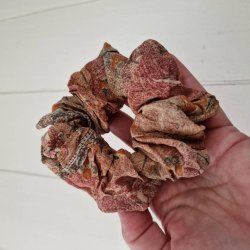 Scrunchies rd/gylden vintage silke Medium 