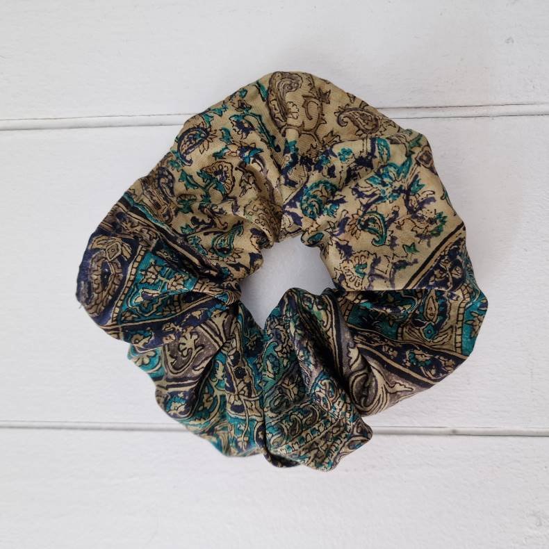 Scrunchies bl/gylden/turkis Medium 