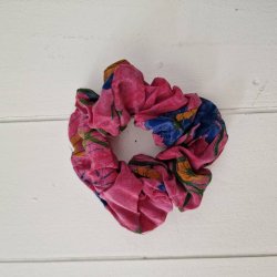 Scrunchies pink vintage silke Medium 