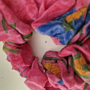 Scrunchies pink vintage silke Medium 