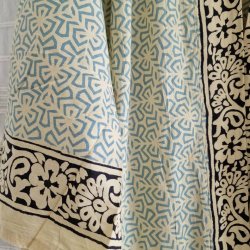 Bomulds kimono bloktryk kort No.1