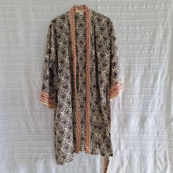 Bomulds kimono bloktryk kort No.7