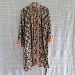 Bomulds kimono bloktryk kort No.7