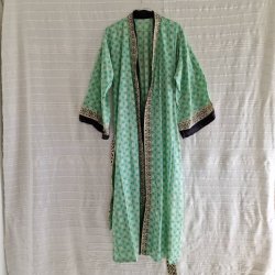 Bomulds kimono bloktryk lang No.8